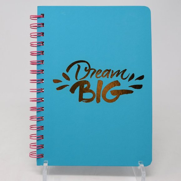 Dream Big Spiral Journal Hardcover Lined Pages Diary Back to School Notes Doodle - Picture 1 of 14